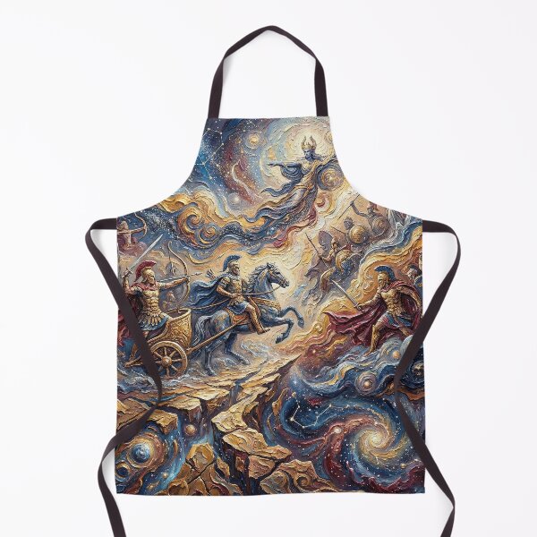 Item preview, The Mahabharata – Cosmic War | Textured Painterly Epic Illustration designed and sold by SavinMercantile.