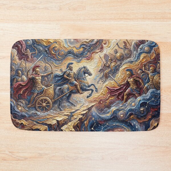 Item preview, The Mahabharata – Cosmic War | Textured Painterly Epic Illustration designed and sold by SavinMercantile.