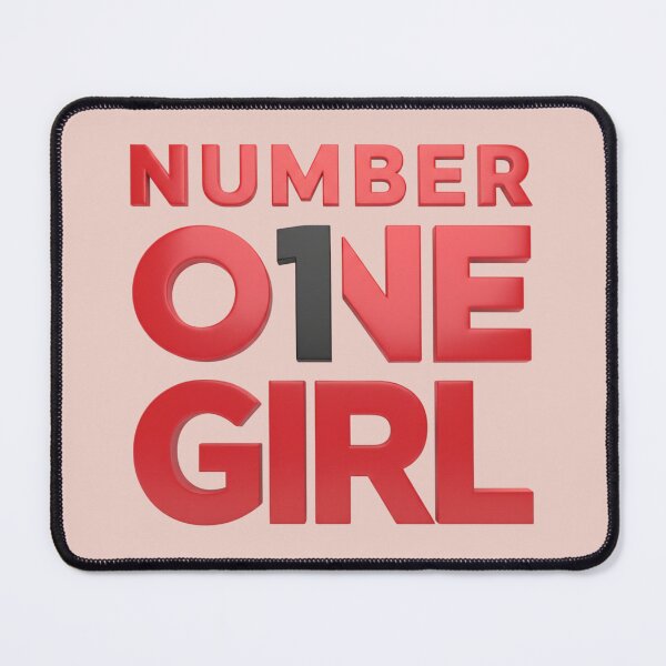 Item preview, Number One Girl – Bold 3D Typography Design designed and sold by Psycho-Crazy.