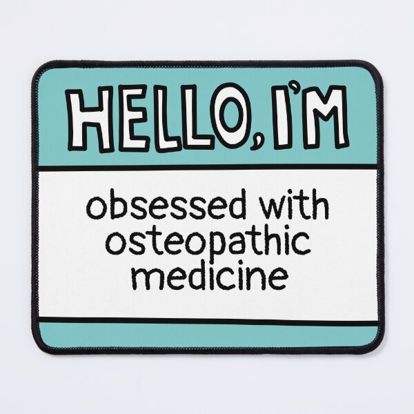 Item preview, Funny Osteopathic Medicine Name Tag designed and sold by MaryAller.