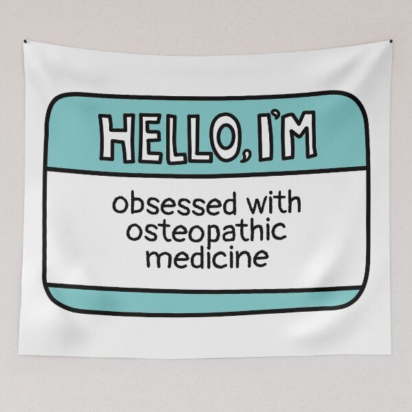 Item preview, Funny Osteopathic Medicine Name Tag designed and sold by MaryAller.