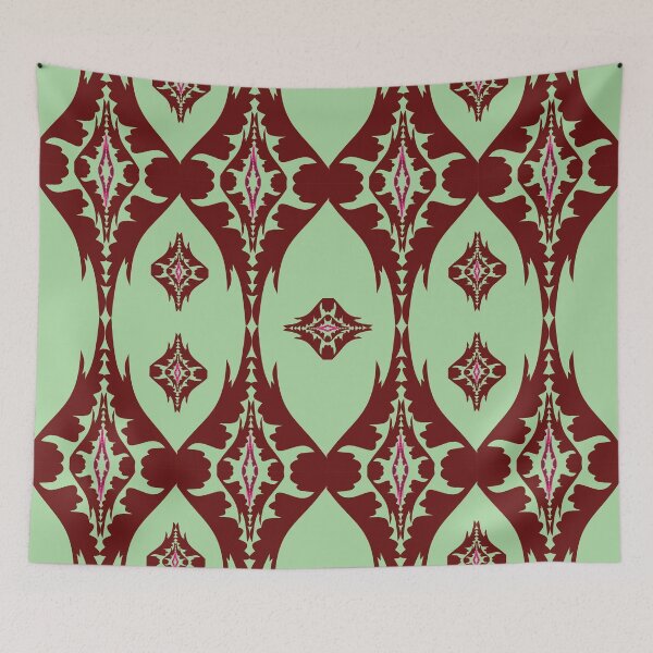 Item preview, Wings of Harmony – Green Balance Flow designed and sold by OIL Pattern Design .