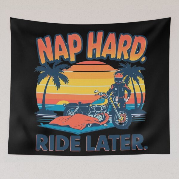 Item preview, Funny Nap Day Motorcyclist Design – Biker Nap Humor designed and sold by YourTrendyTees.