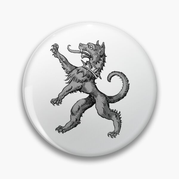 Item preview, Medieval Hound Illustration, Heraldic Drawing designed and sold by HawthorneFlame.