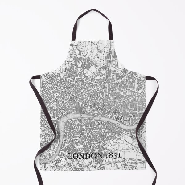 Item preview, London 1851 map black white vintage London England engraving  designed and sold by hollycooper.