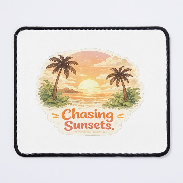 Item preview, Chasing Sunsets | Tropical Beach Sunset Art designed and sold by Wander Vibes.