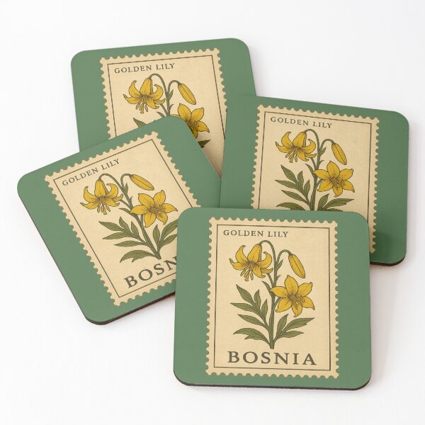 Item preview, Bosnia Golden Lily — Vintage Botanical Postage Stamp designed and sold by Planthem.