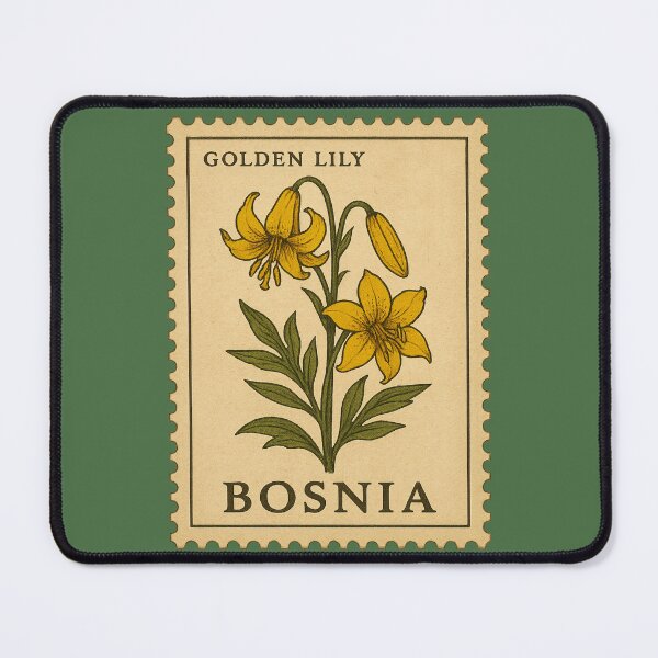 Item preview, Bosnia Golden Lily — Vintage Botanical Postage Stamp designed and sold by Planthem.