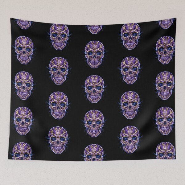 Item preview, Cosmic Skull of Neon Crystal and Gold designed and sold by LaNadaYFundante.