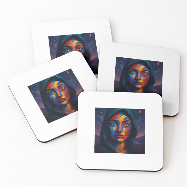 Item preview, Cubist Portrait at twilight designed and sold by ARTGENERATESART.