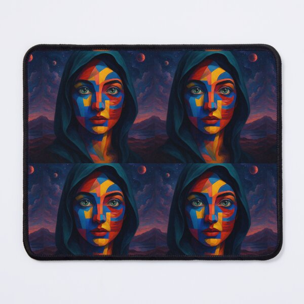 Item preview, Cubist Portrait at twilight designed and sold by ARTGENERATESART.