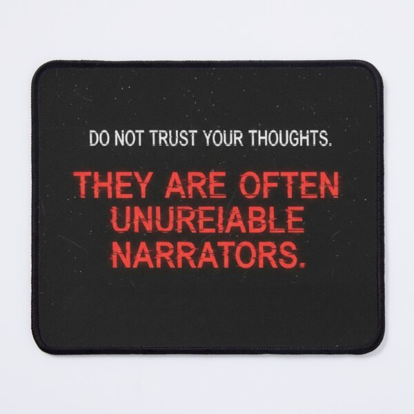 Item preview, Unreliable Narrators Quote | Dark Psychological Philosophy Art designed and sold by Dariusz.K.