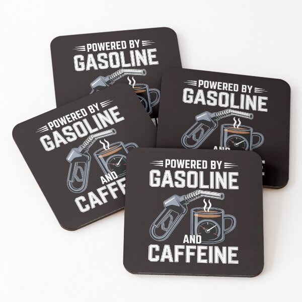 Item preview, Powered by Gasoline and Caffeine – Car Mechanic Funny Quote designed and sold by Redgiant87x.