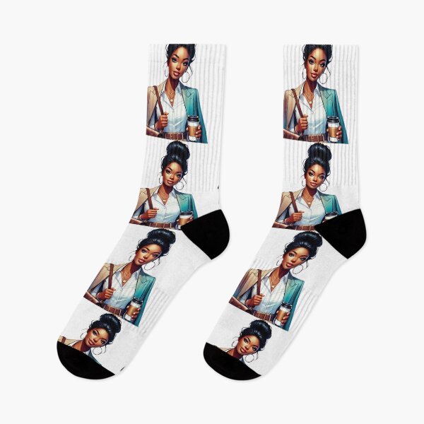Item preview, Black Girl Boss Coffee Illustration | Stylish Afro Woman Art designed and sold by Lulunza.