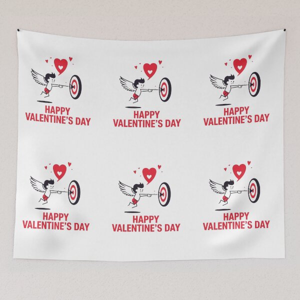 Item preview, Happy Valentine's Day - Minimalist Angel Love Design. designed and sold by LunaPrintCo.