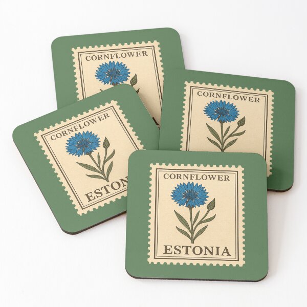 Item preview, Estonia Cornflower — Vintage Botanical Postage Stamp designed and sold by Planthem.