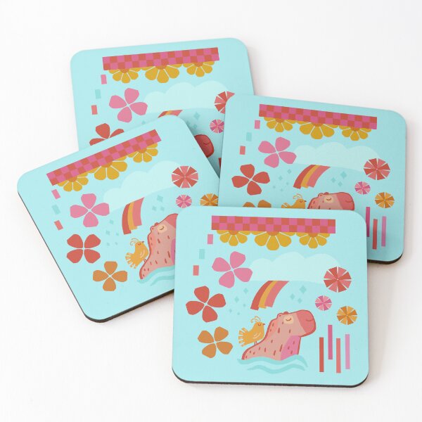 Item preview, Capybara, Bird and Flowers designed and sold by Stephanie McRae.