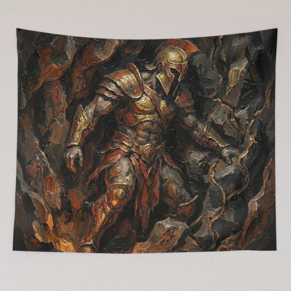 Item preview, The Nibelungenlied – Doom and Treasure | Textured Painterly Epic Illustration designed and sold by SavinMercantile.
