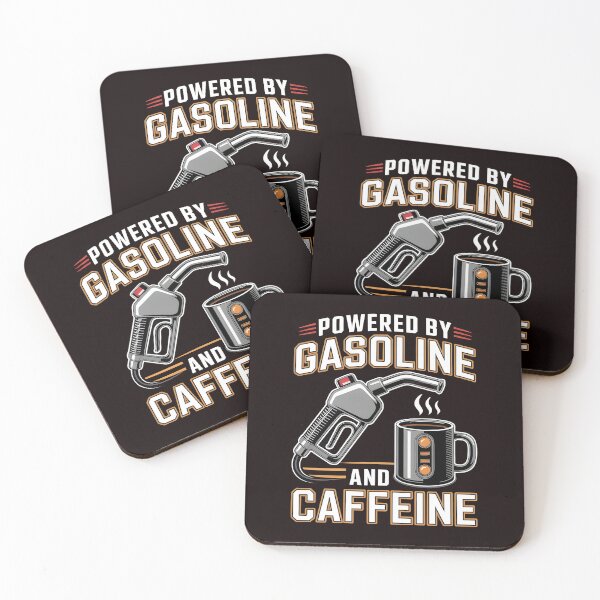 Item preview, Powered by Gasoline and Caffeine – Funny Auto Shop Quote designed and sold by Redgiant87x.
