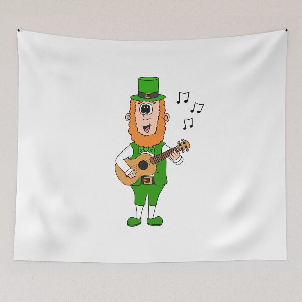 Item preview, Leprechaun Playing Ukulele, St Patrick's Day Irish Music Funny designed and sold by doodlerob.