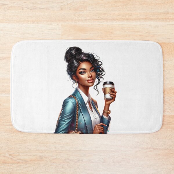 Aperçu de l'œuvre Illustration numérique élégante d'une femme noire sous forme de café | Beauté afro créée et vendue par Lulunza.