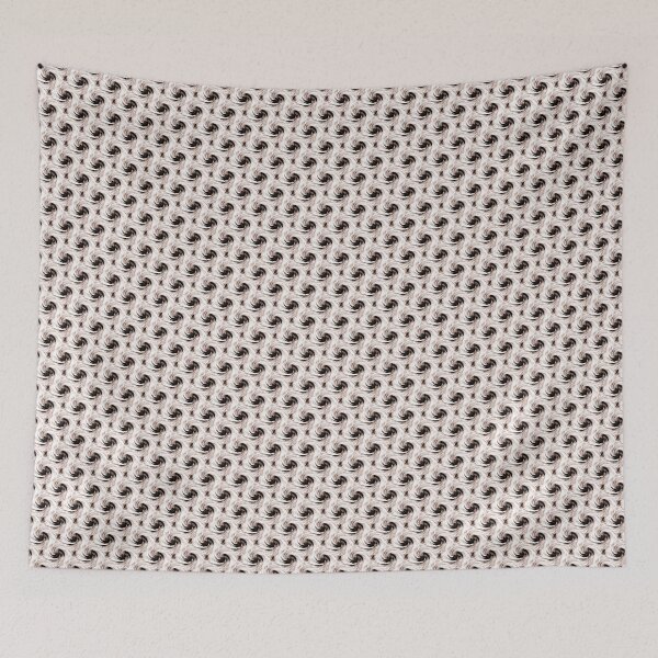 Item preview, Retro Celestial Swirl Pattern in Brown and White designed and sold by Artistestella.