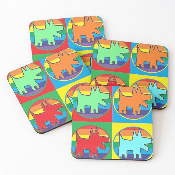 Item preview, Rainbow Pop Art Dog 12345678 designed and sold by LowEndGraphics.