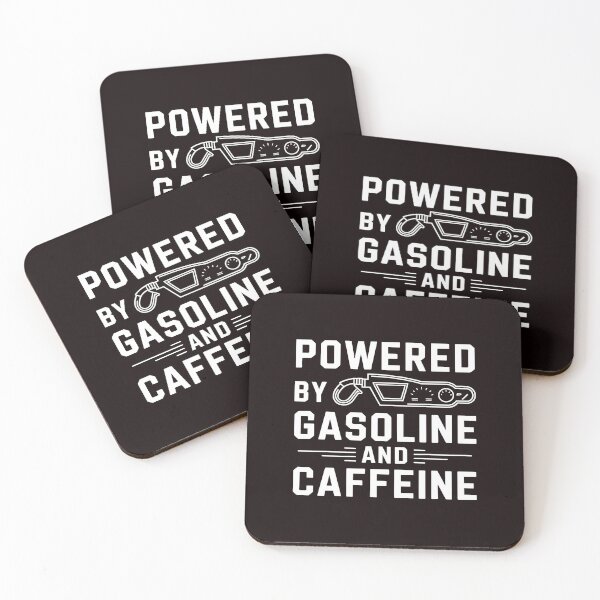 Item preview, Powered by Gasoline and Caffeine – Garage Life Engineer Quote designed and sold by Redgiant87x.