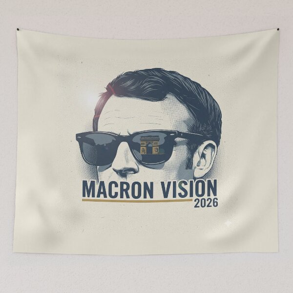 Item preview, Emmanuel Macron - French President with Lunettes (Glasses) designed and sold by AnimeShin.