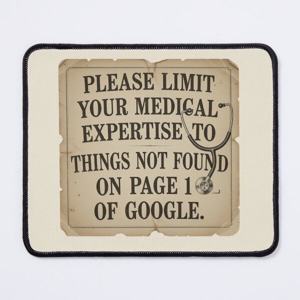 Item preview, Medical Expertise Google Search Irony | Vintage Doctor Office Humor designed and sold by Dariusz.K.
