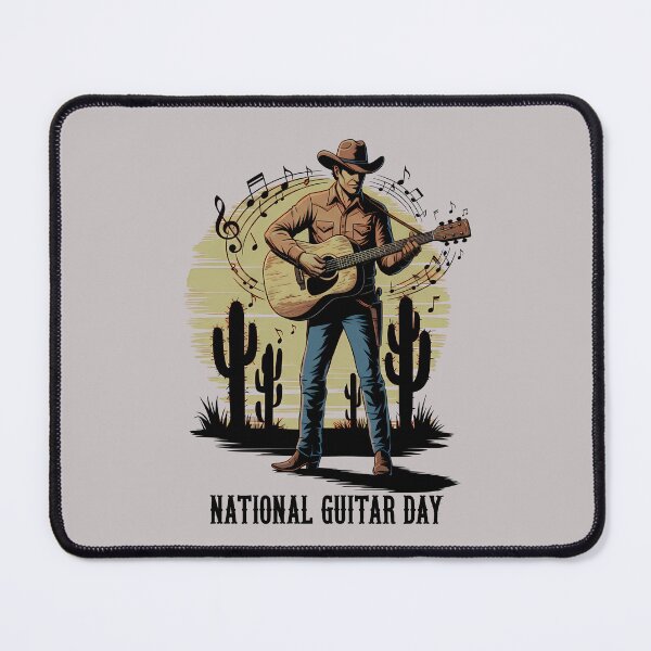 Item preview, A Cowboy Playing the Guitar - National Guitar Day designed and sold by Art-Arcade6.