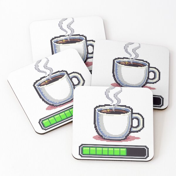 Item preview, Life Starting Pixel Art Coffee Mug - Gamer Morning Loading designed and sold by etuvibes.