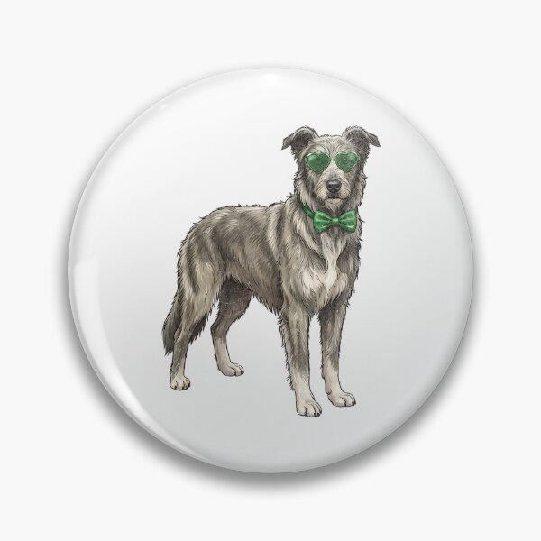 Item preview, Irish Wolfhound St Patricks Day Heart Glasses Green Bow Tie designed and sold by EvrmoodCo.