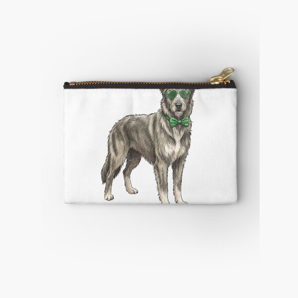 Item preview, Irish Wolfhound St Patricks Day Heart Glasses Green Bow Tie designed and sold by EvrmoodCo.