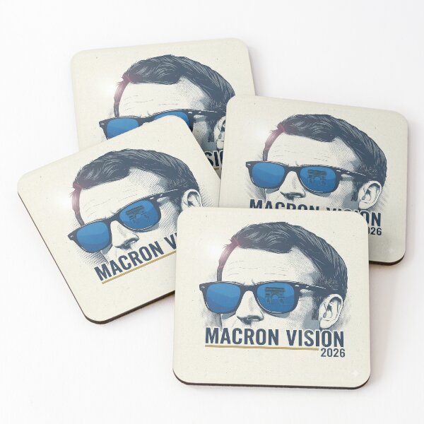 Item preview, Emmanuel Macron - French President with Lunettes Bleues (Aviator Glasses) designed and sold by AnimeShin.
