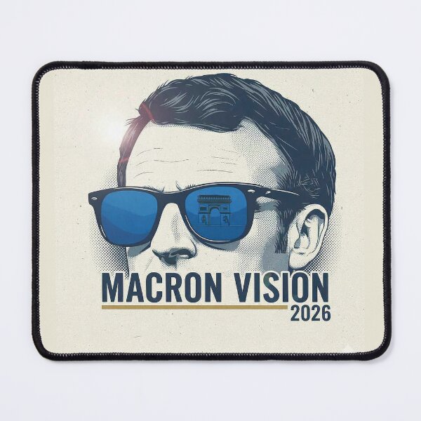 Item preview, Emmanuel Macron - French President with Lunettes Bleues (Aviator Glasses) designed and sold by AnimeShin.