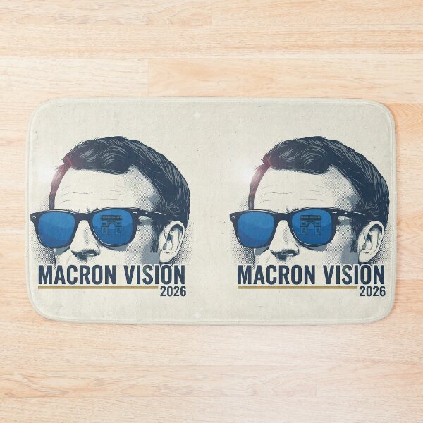 Item preview, Emmanuel Macron - French President with Lunettes Bleues (Aviator Glasses) designed and sold by AnimeShin.