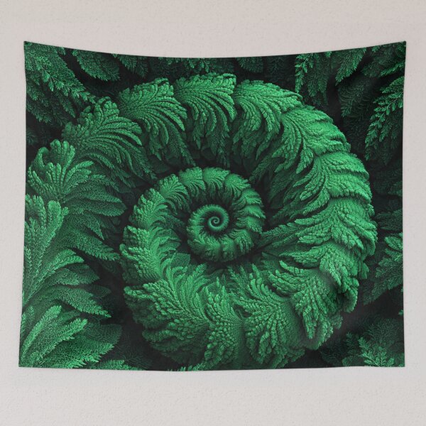 Item preview, Emerald Fractal Fern Spiral designed and sold by DIGPROF.
