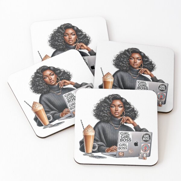 Aperçu de l'œuvre Illustration d'une femme noire entrepreneure et entrepreneuse afro-américaine créée et vendue par Lulunza.