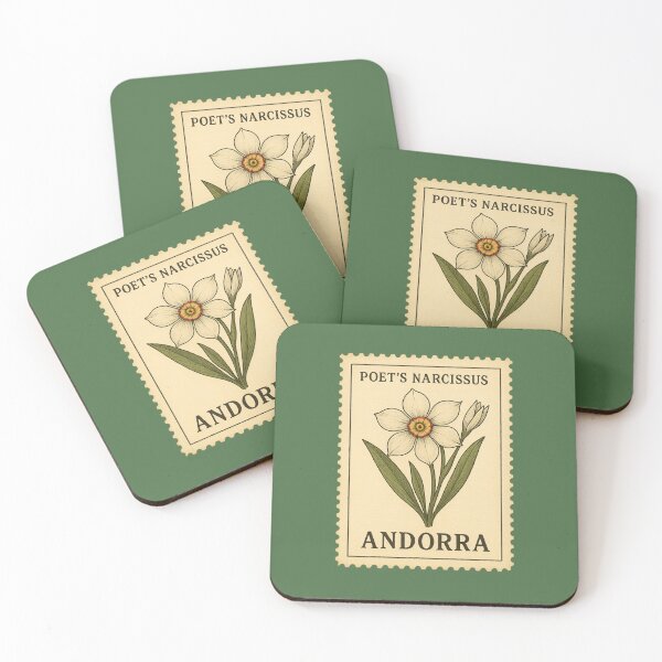 Item preview, Andorra Poet’s Narcissus — Vintage Botanical Postage Stamp designed and sold by Planthem.