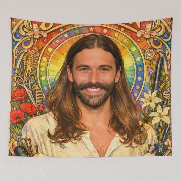 Item preview, Jonathan Van Ness (Portrait A. Mucha) designed and sold by ~ Th*mas ~.
