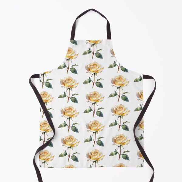 Artikelvorschau, Botanische Illustration einer gelben Aquarellrose entworfen und verkauft von Rutvain.