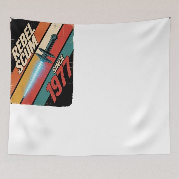 Item preview, Rebel Scum Since 1977 Vintage Sci-Fi Energy Blade Design designed and sold by JMDesignHub.