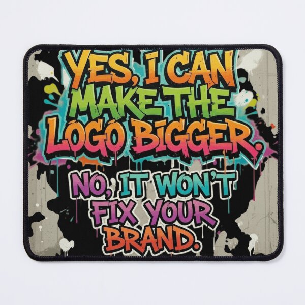 Item preview, Bigger Logo Branding Irony | Funny Graphic Designer Graffiti Art designed and sold by Dariusz.K.