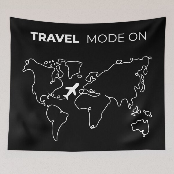 Item preview, Travel Mode On Minimal World Map Wanderlust Design designed and sold by StarDesigns5.