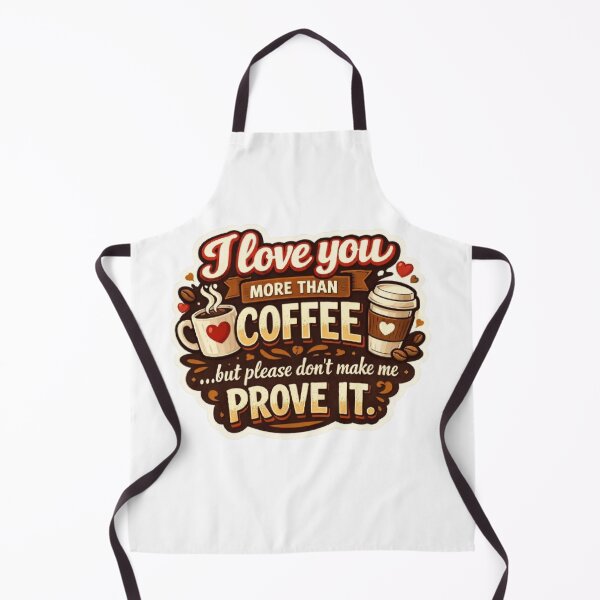 Item preview, I love you more than coffee but please don't make me prove it funny valentines quote meme tiktok designed and sold by SamiraArts.