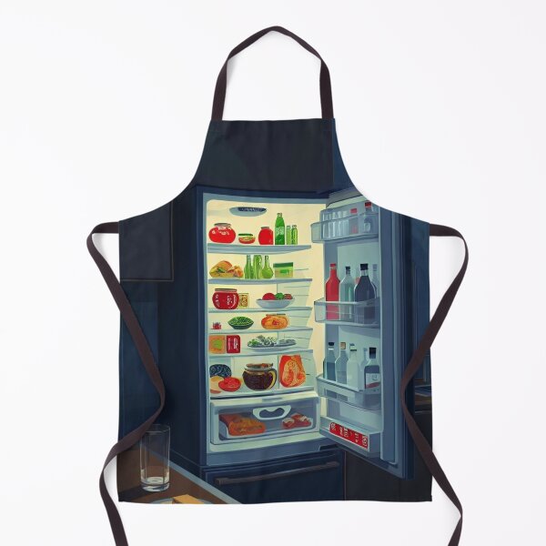 Item preview, Late Night Kitchen Illustration – Cozy Midnight Food Art Print, After Everyone's Asleep designed and sold by Hearts House.