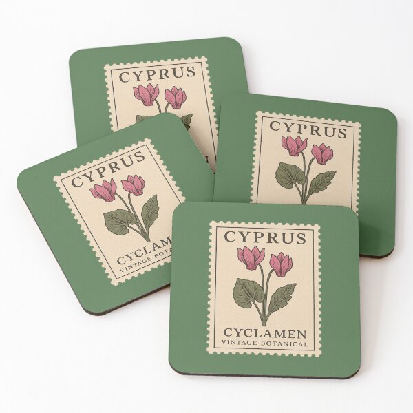 Item preview, Cyprus Cyclamen — Vintage Botanical Postage Stamp designed and sold by Planthem.