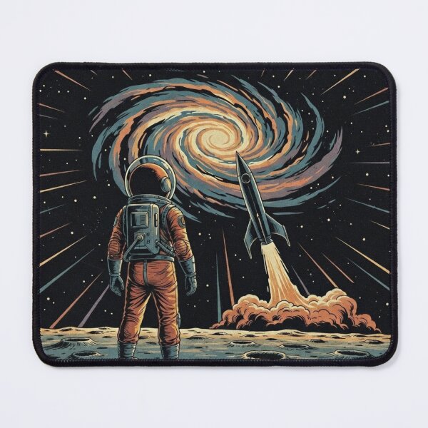 Item preview, Explore The Cosmos Vintage Poster | Astronaut Galaxy Flight Art designed and sold by Dariusz.K.