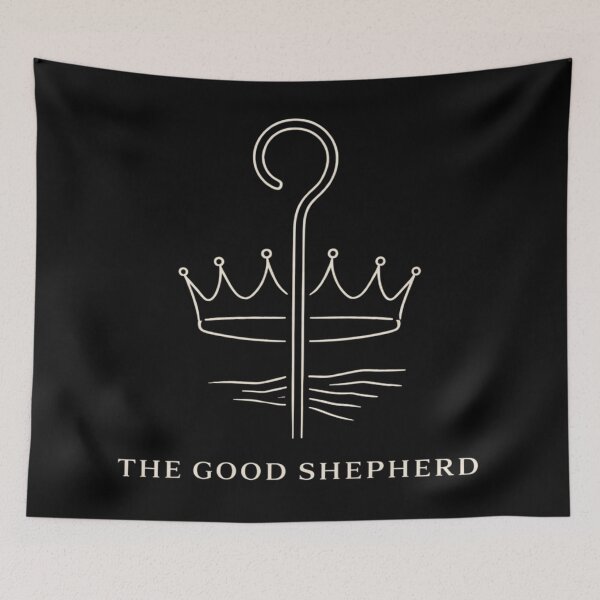 Item preview, The Good Shepherd - Crown and Staff Christian Minimalist  designed and sold by Blood Washed Apparel.